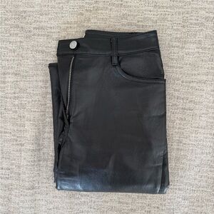Aritzia Wilfred Black Leather Pants
